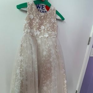 Anthropologie Flower Girl Dress - Beaded Floral Tulle